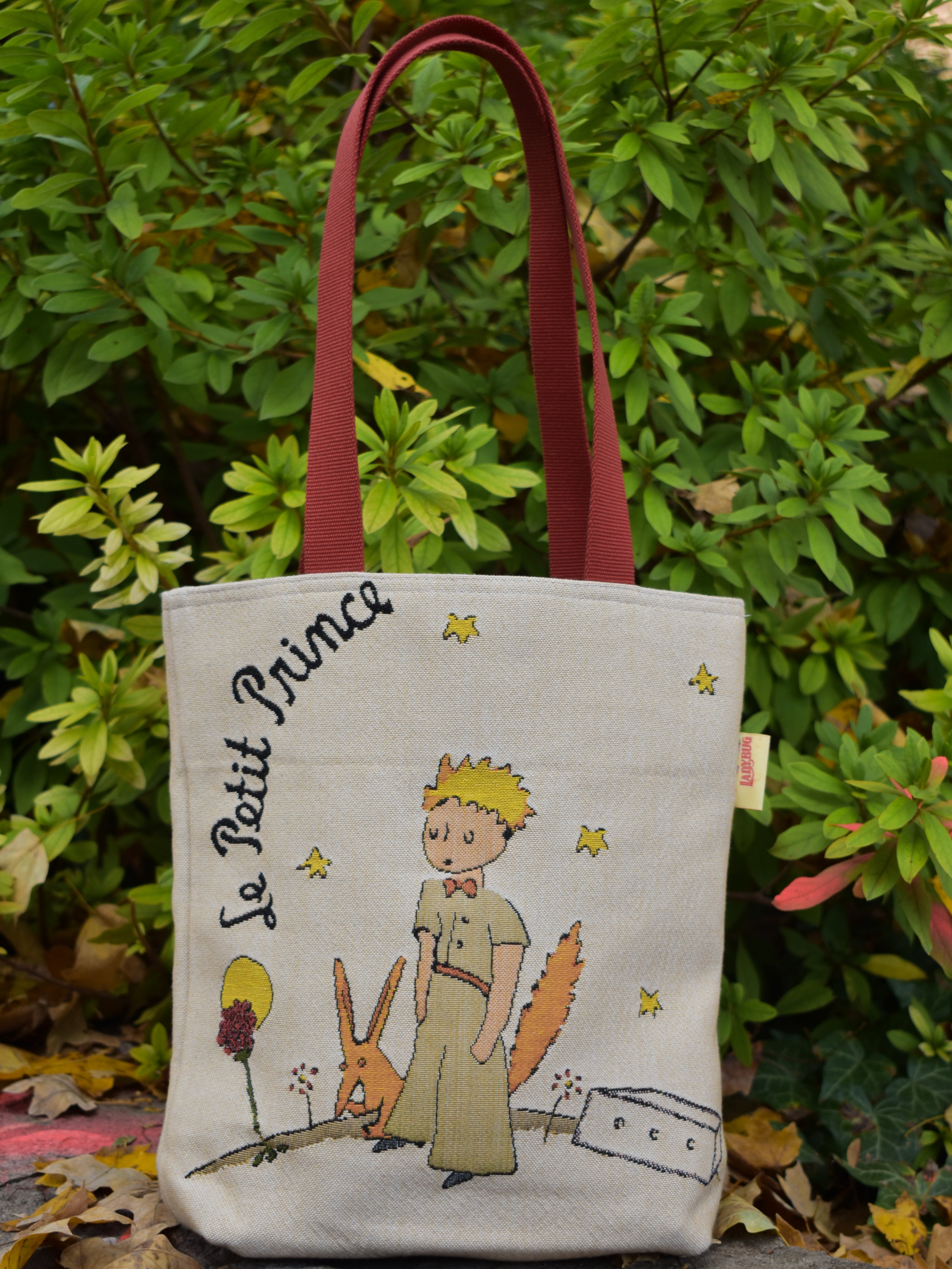 The Little Prince with the Fox and Planet Tote Bag