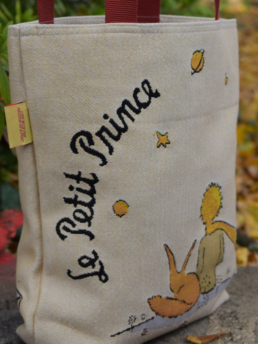 The Little Prince with the Fox and Planet Tote Bag