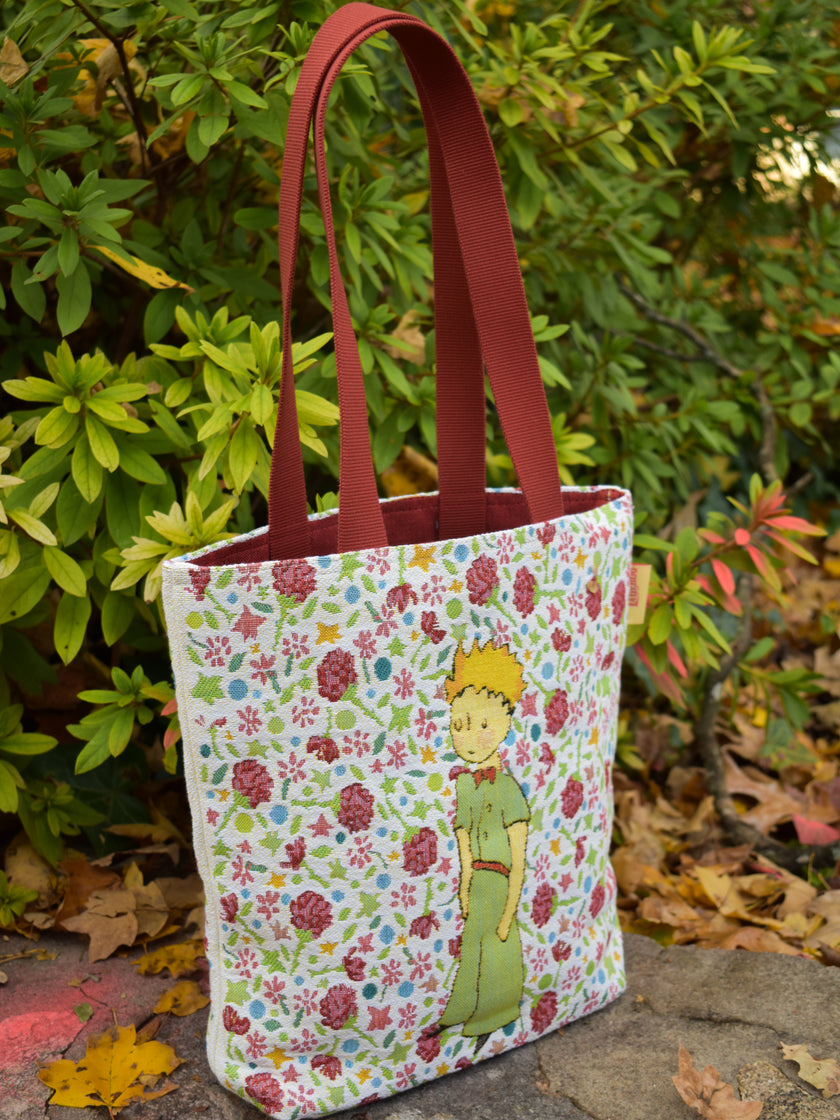 The Little Prince on Flowers Tote Bag