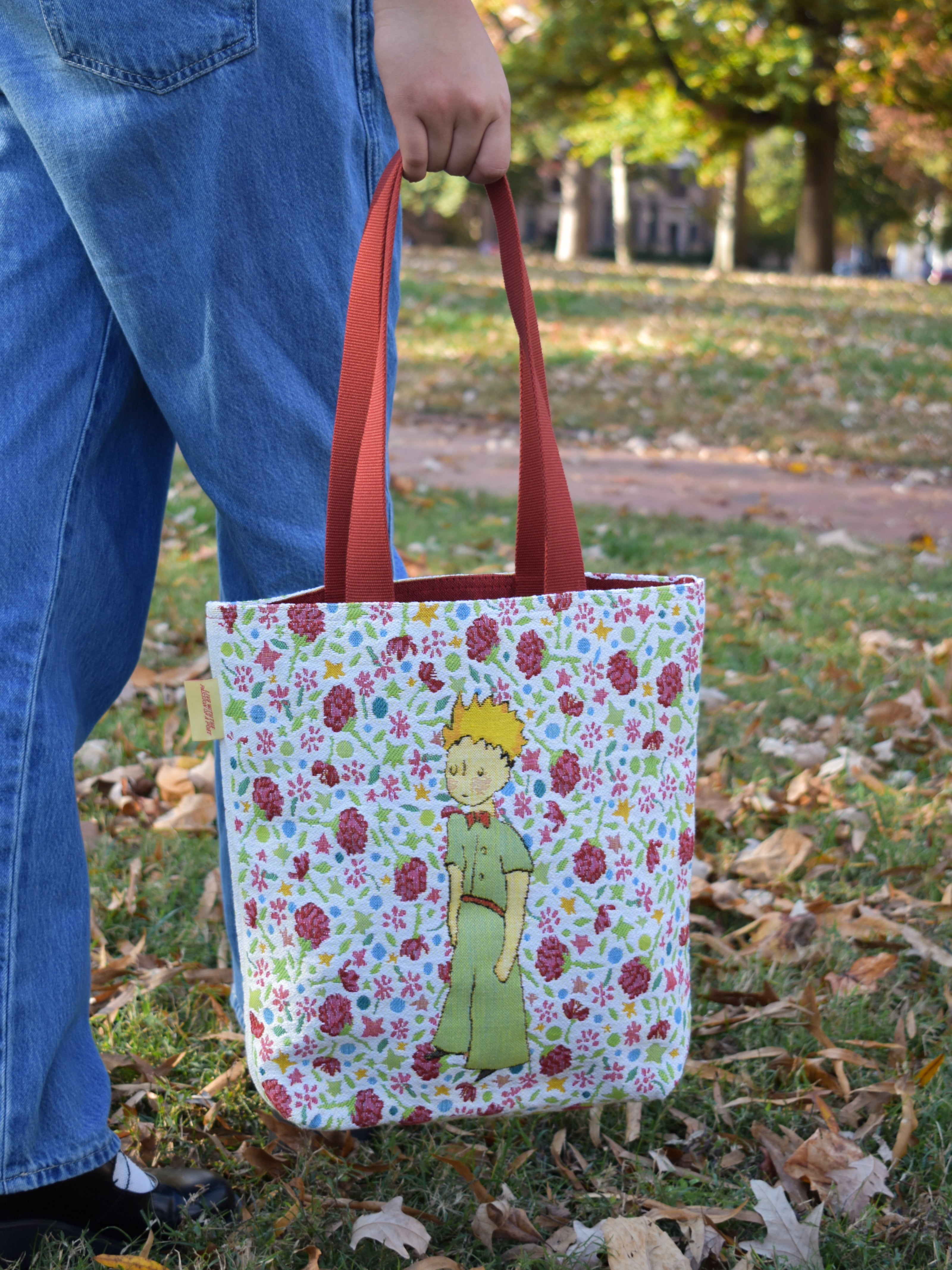 The Little Prince on Flowers Tote Bag