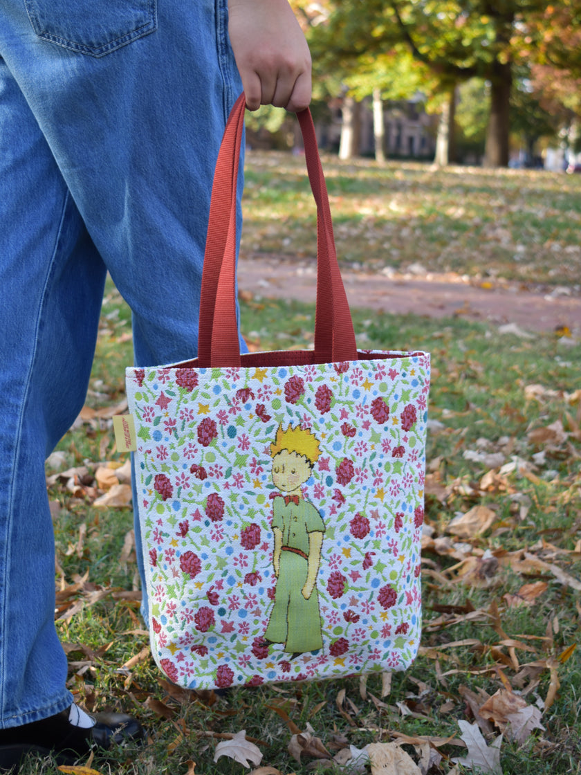The Little Prince on Flowers Tote Bag