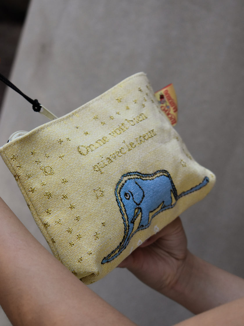 The Little Prince Boa and Elephant (On ne voit bien qu'avec le cœur) Pouch
