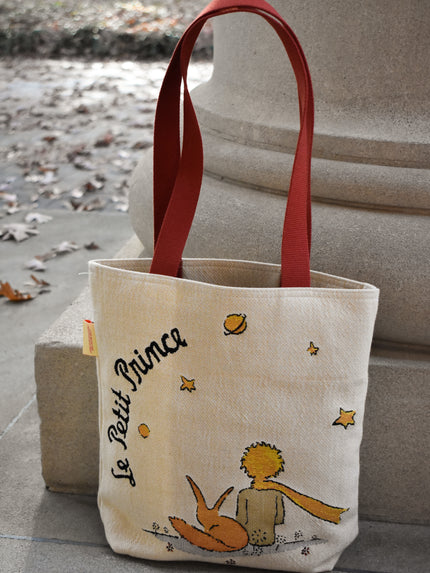 The Little Prince with the Fox and Planet Tote Bag