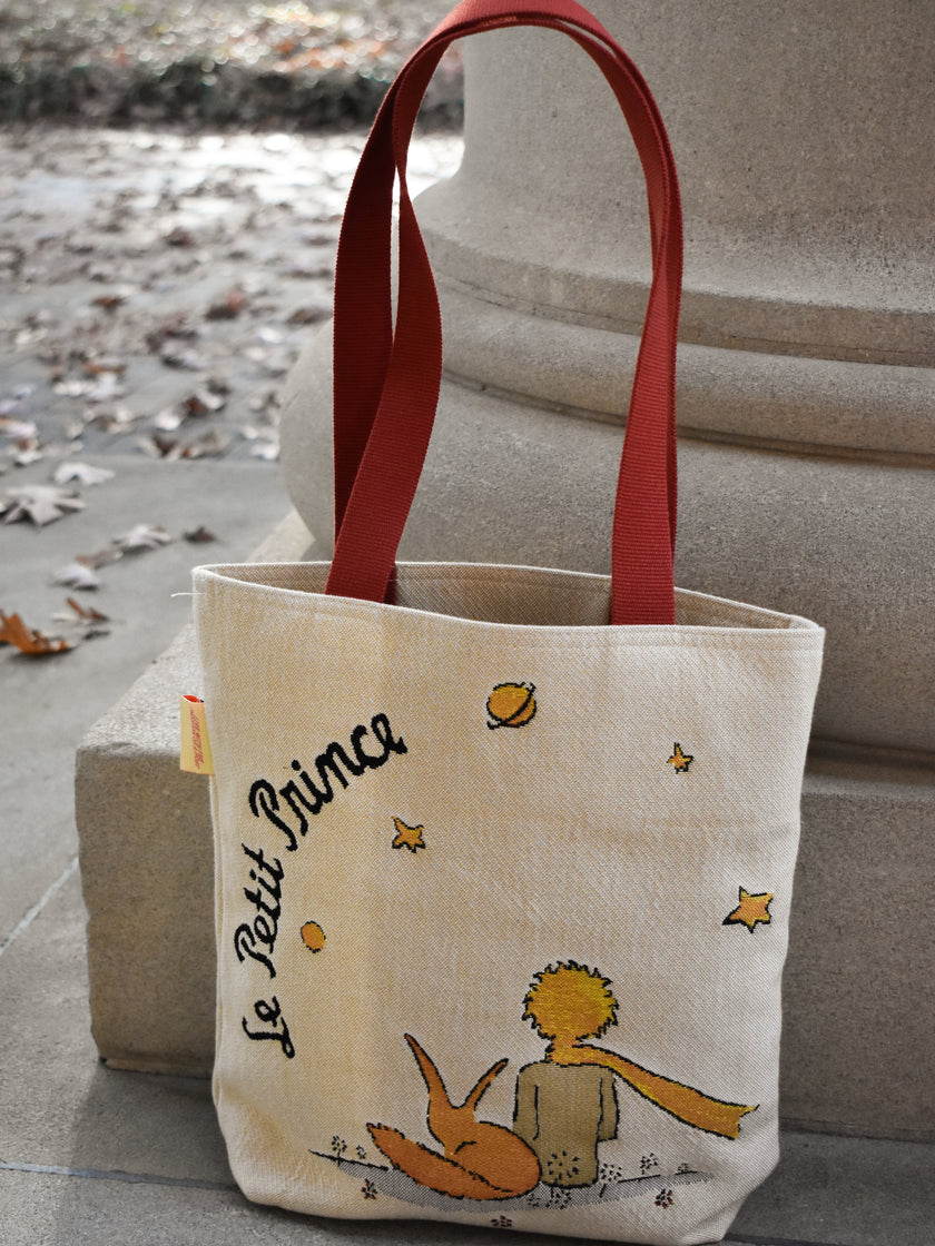 The Little Prince with the Fox and Planet Tote Bag