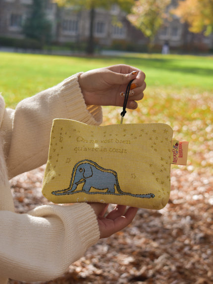 The Little Prince Boa and Elephant (On ne voit bien qu'avec le cœur) Pouch