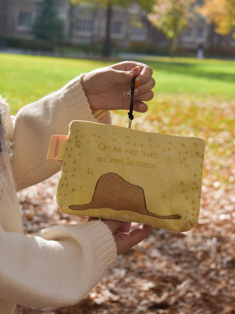 The Little Prince Boa and Elephant (On ne voit bien qu'avec le cœur) Pouch