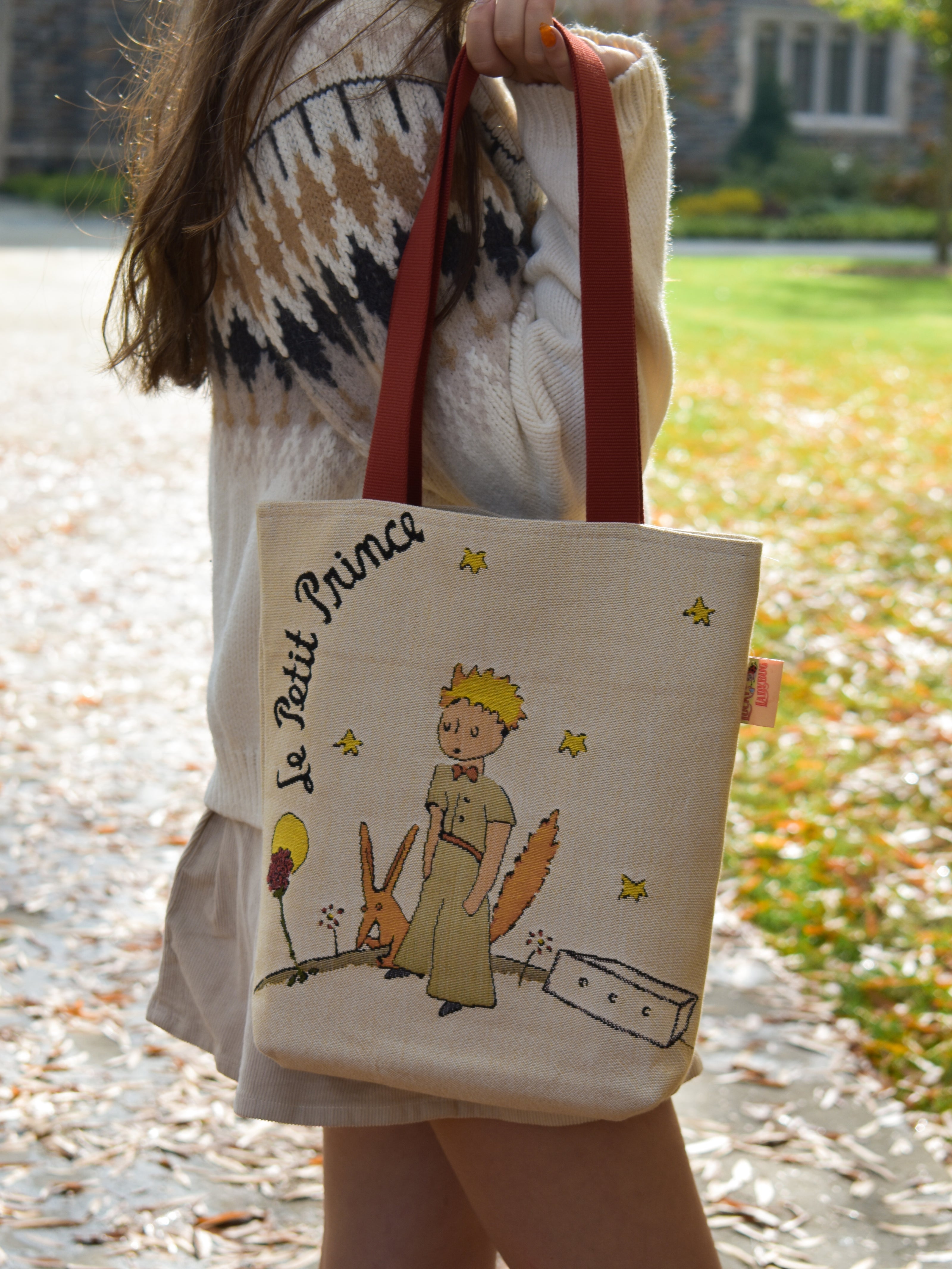 The Little Prince with the Fox and Planet Tote Bag
