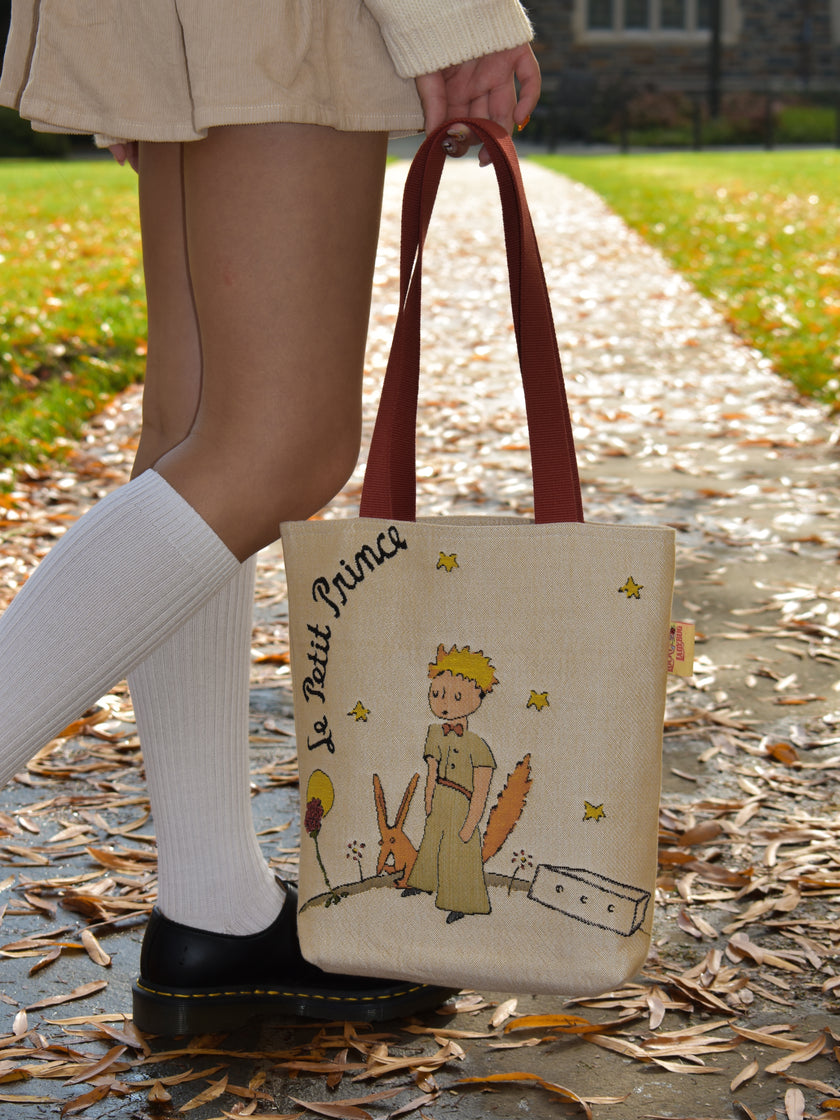 The Little Prince with the Fox and Planet Tote Bag