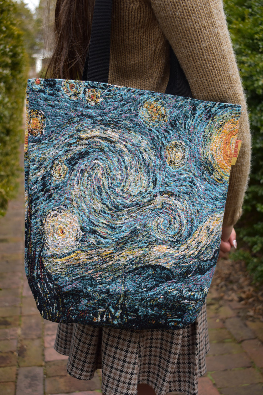 Starry Night, Nuit Etoilée (Van Gogh) Tote Bag