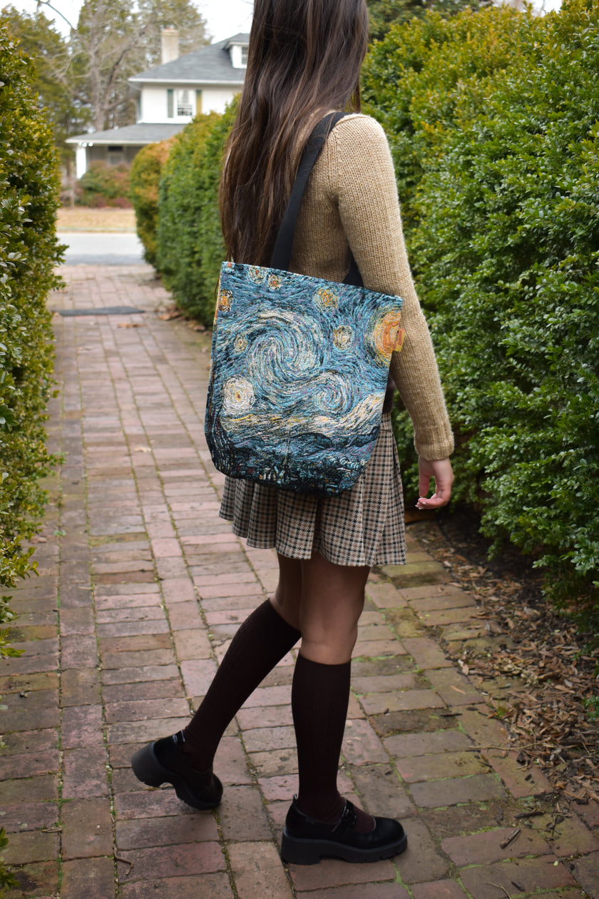 Starry Night, Nuit Etoilée (Van Gogh) Tote Bag