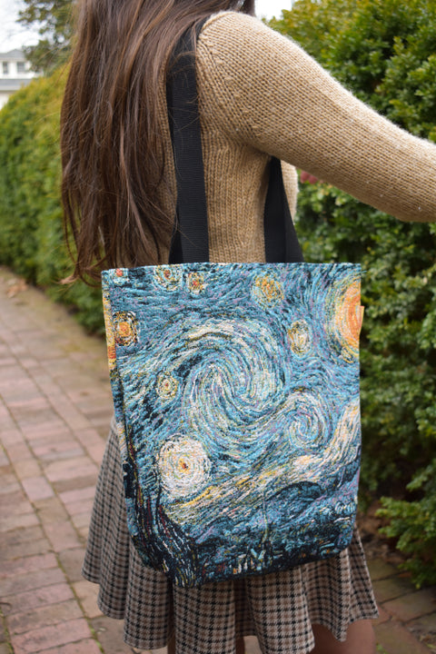 Starry Night, Nuit Etoilée (Van Gogh) Tote Bag