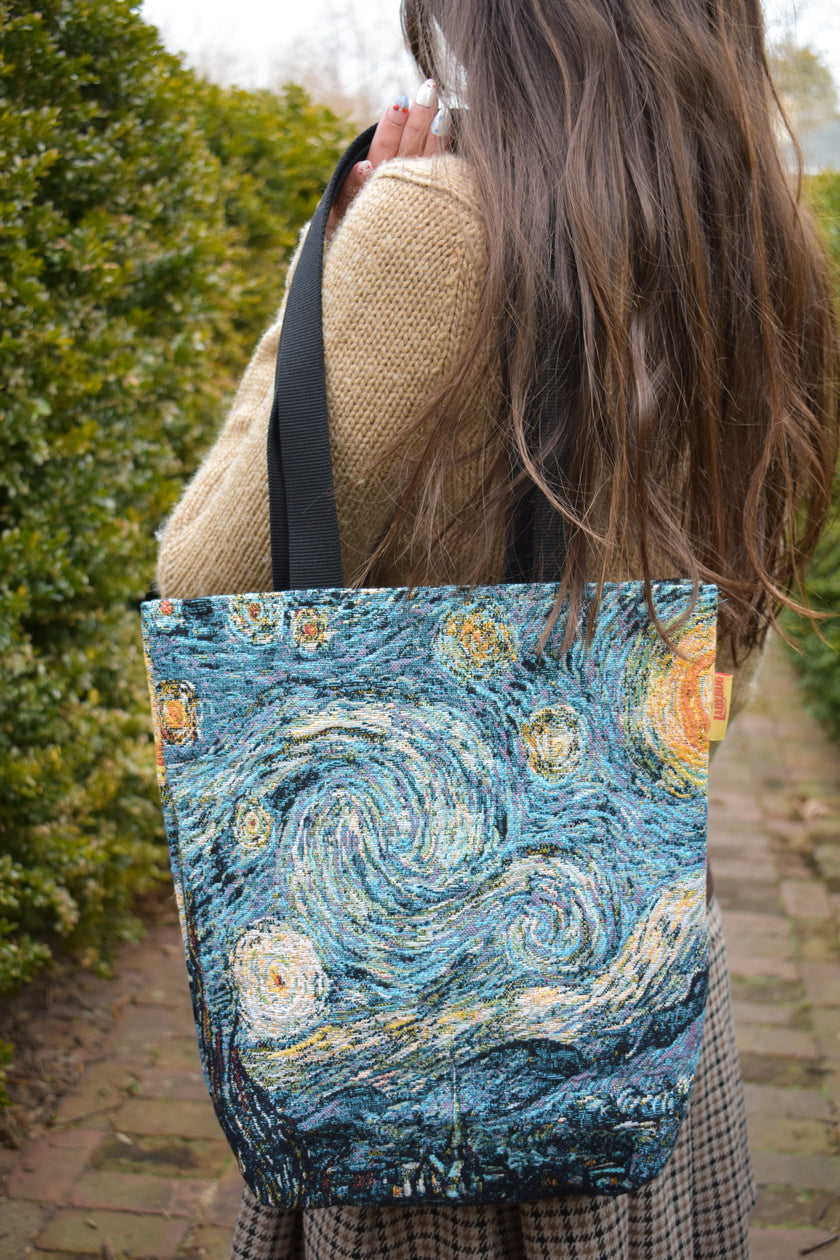 Starry Night, Nuit Etoilée (Van Gogh) Tote Bag
