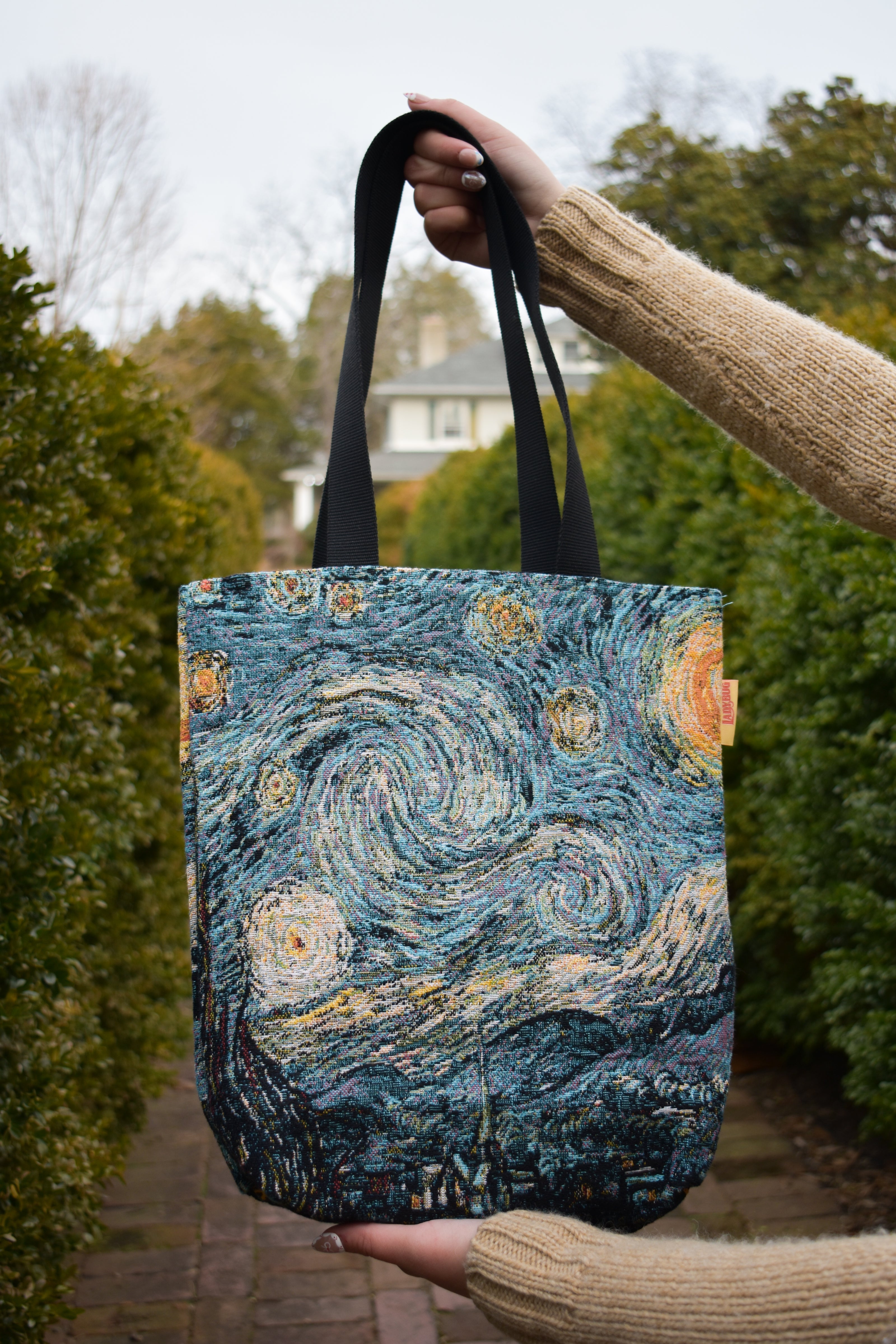 Starry Night, Nuit Etoilée (Van Gogh) Tote Bag