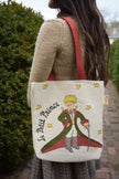 The Little Prince with Coat and Planet Tote Bag